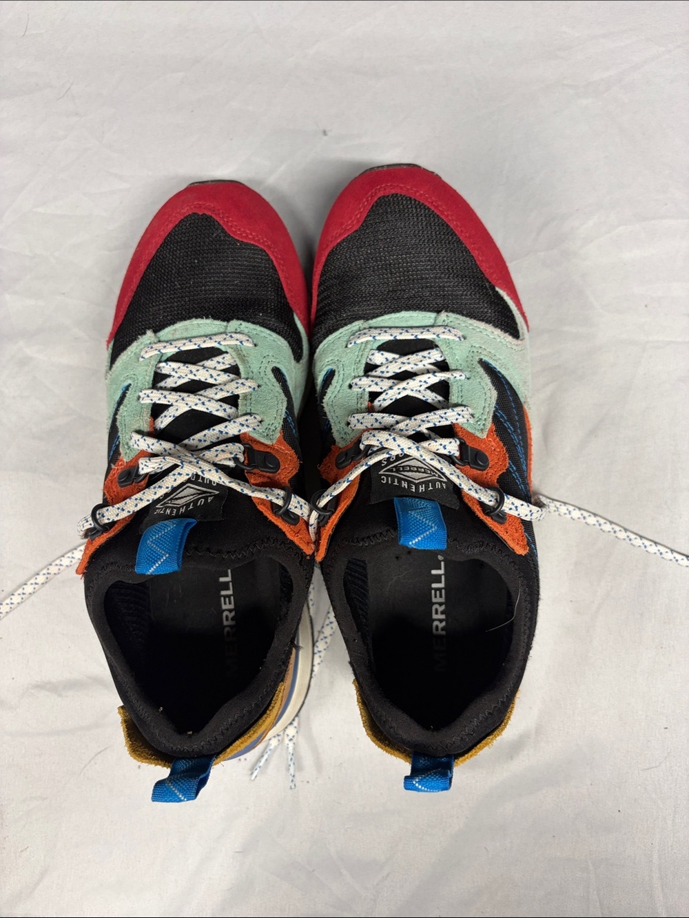 Merrell Colorblock Trail Sneakers - Red, Mint, Orange, Black, Blue